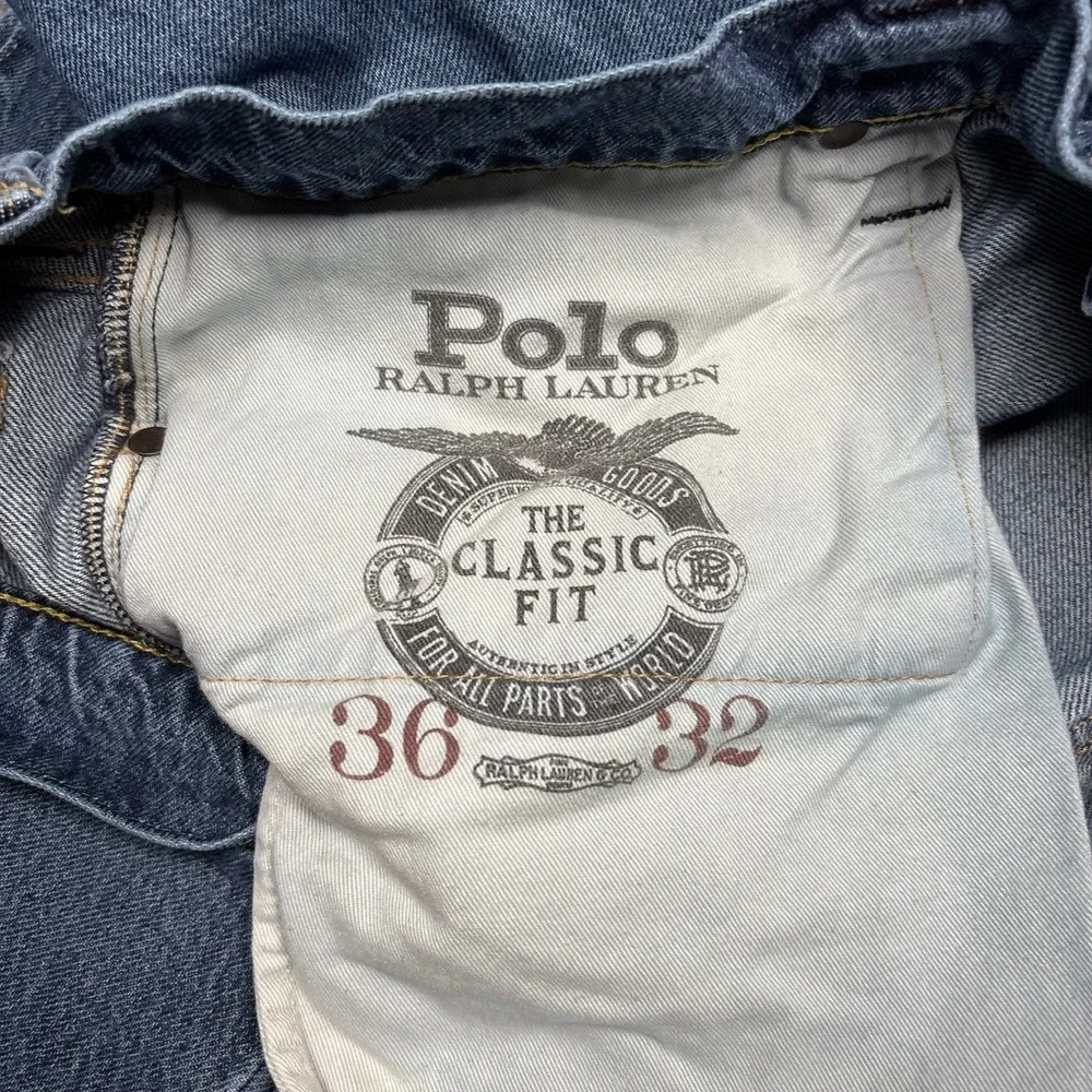 Polo Ralph Lauren Classic Fit Mens Jeans 36x32 Medium Wash Blue Straight Leg